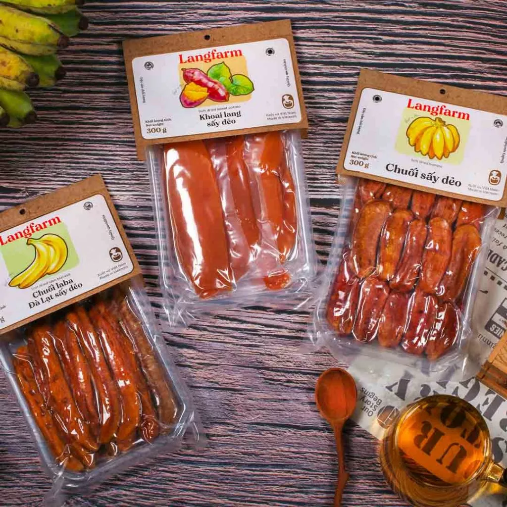 L'angfarm 特産 ダラット産ラババナナドライフルーツ 300g - 自然な甘さともちもち食感！
