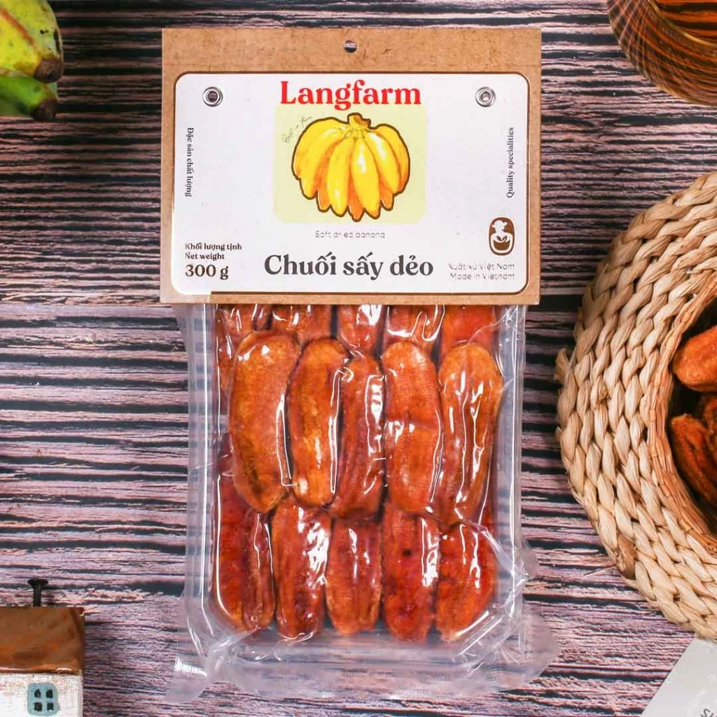ラングファーム特製 もっちり甘さ控えめドライバナナ 300g – 自然の恵みヘルシースナック
