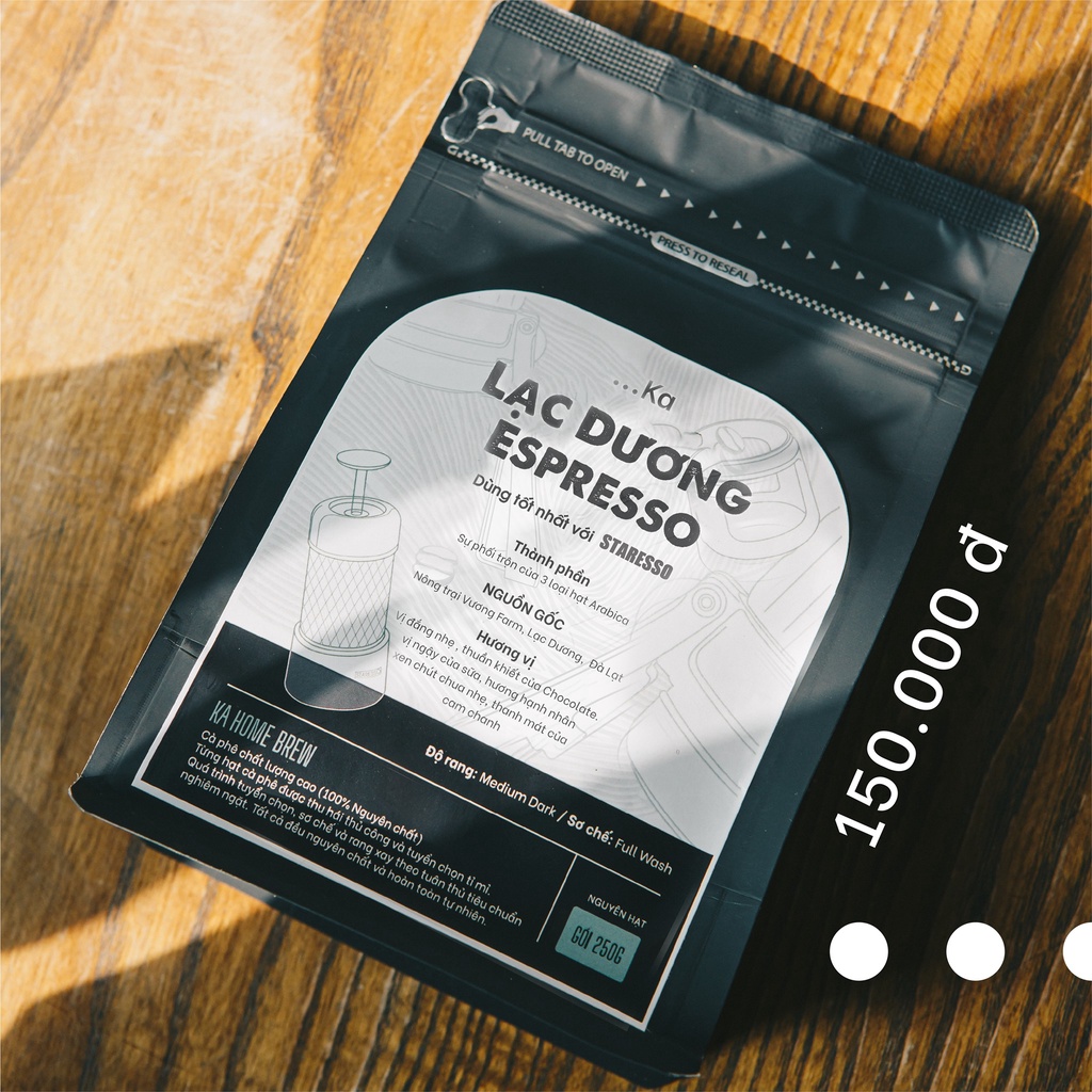 LẠC DƯƠNG ラックドゥオン スペシャルティコーヒー アラビカ豆 ダラット ナッツ＆柑橘系 エスプレッソ 中深煎り 250g