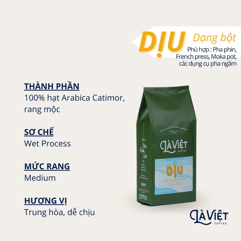 LÀ VIỆT(ラ・ヴィエット) マイルド100%アラビカ種 粉コーヒー 500g バランスの取れた味わい