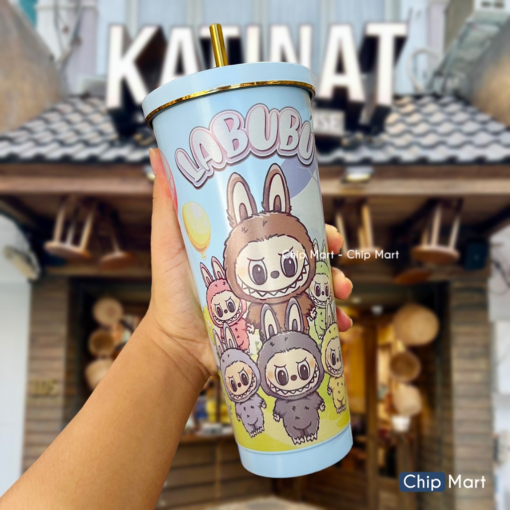 ラブブ ラブブルー サーモタンブラー ストロー付750mlギフト付 750ml ラブブ