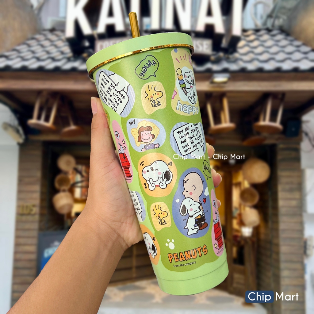 ラブブ プレミアムボトル 保温保冷カップ ストロー付750ml