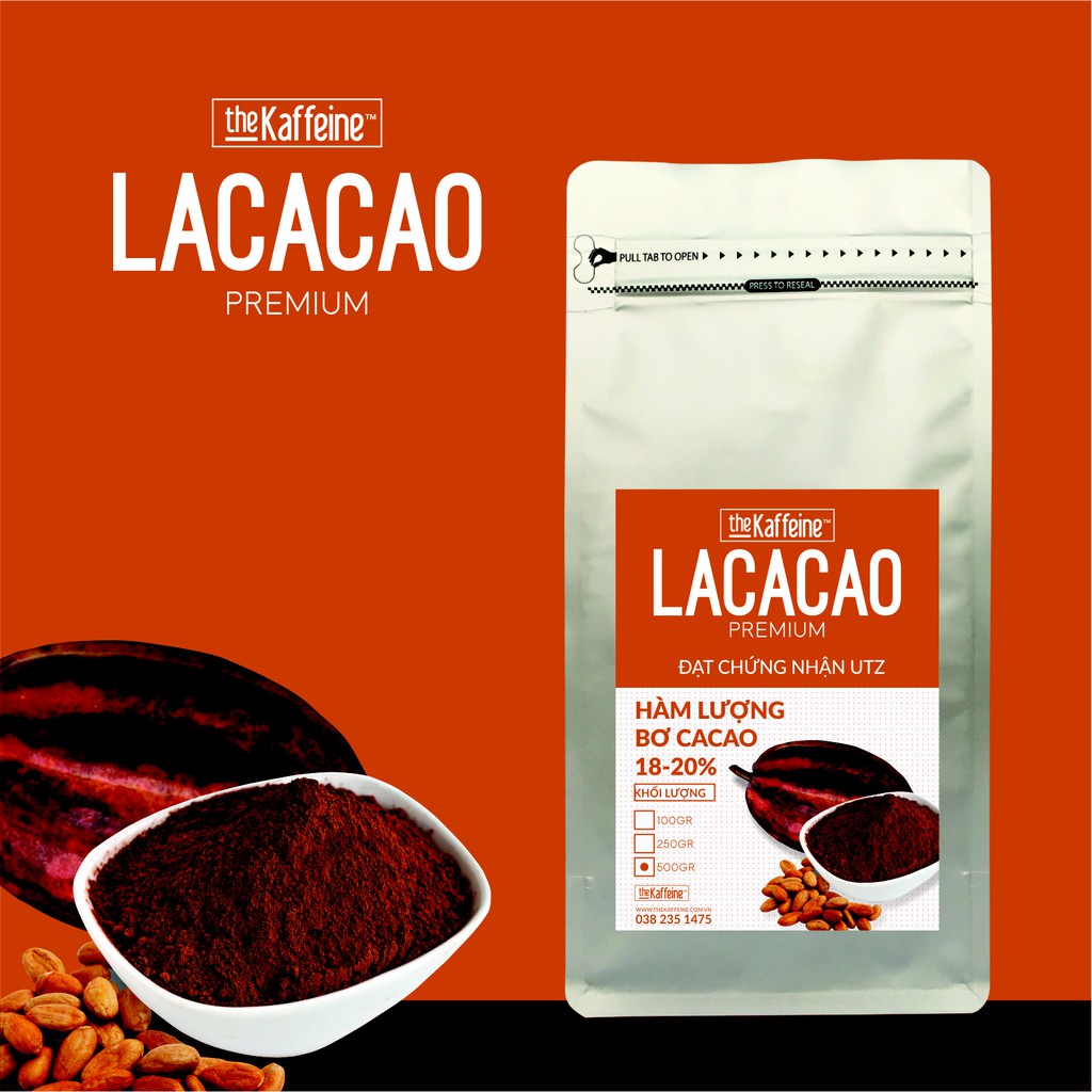 LACACAO プレミアム ピュアココアパウダー 500g The Kaffeine