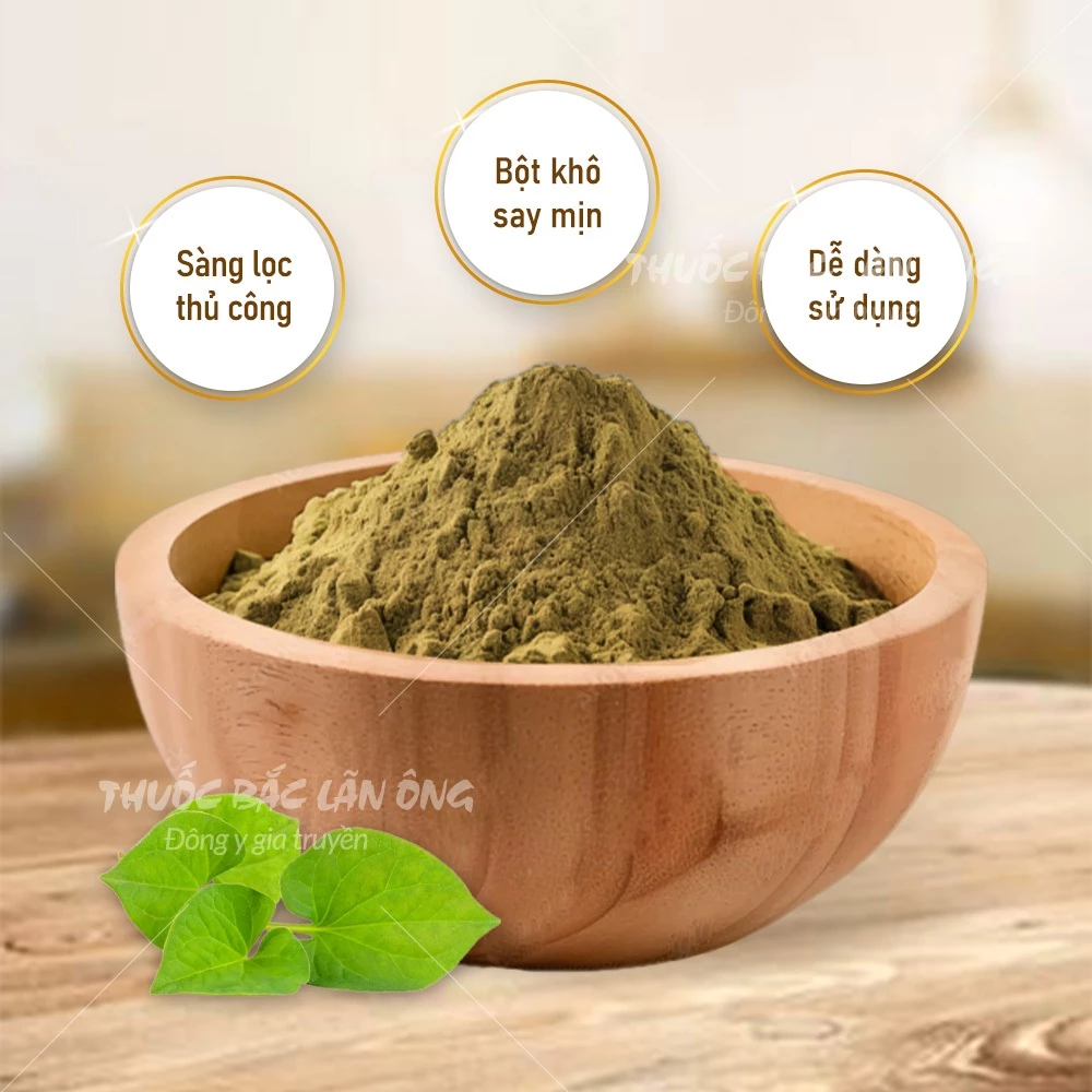 【Lãn Ông】冷凍乾燥ドクダミパウダー 500g – 純粋・なめらか、飲用・フェイスパックでニキビケア、体質改善に
