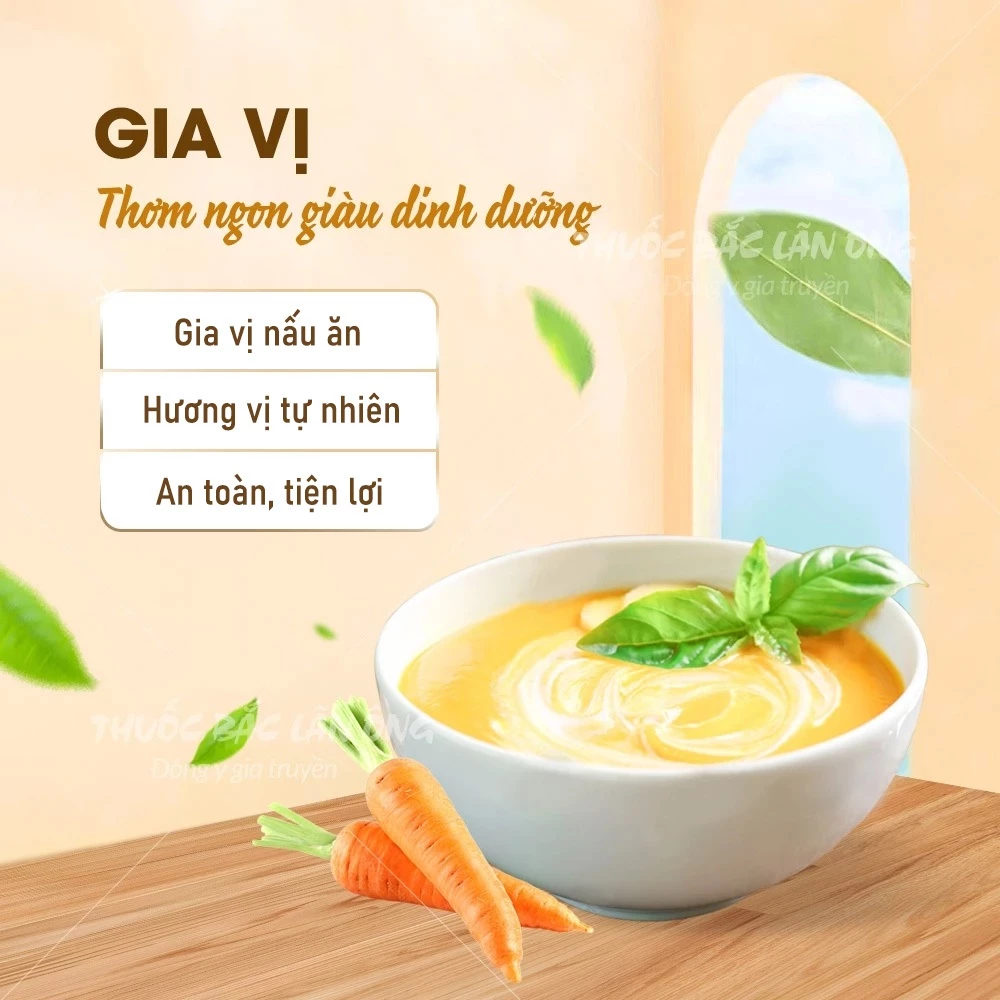 Lãn Ông 純粋フリーズドライキャロットパウダー 100g (料理の天然着色料、ビタミンA補給に)