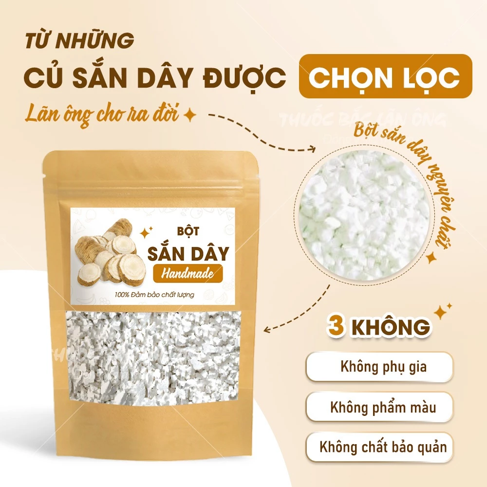 Lãn Ông産 純正手作り葛粉 500g (清熱・解渇に)