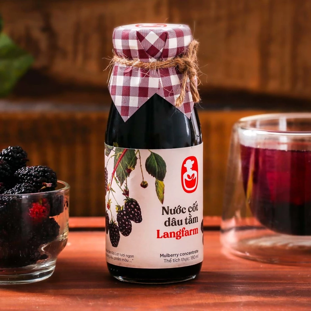 Langfarmダラット産桑の実濃縮シロップ - 3倍濃縮！100%フレッシュ、芳醇な味わい