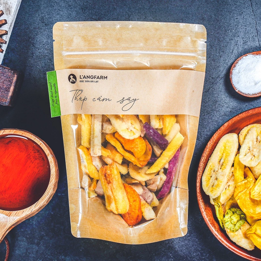 ランファーム特産！パリパリ農産物ミックスドライチップス - サクサクおやつ450g