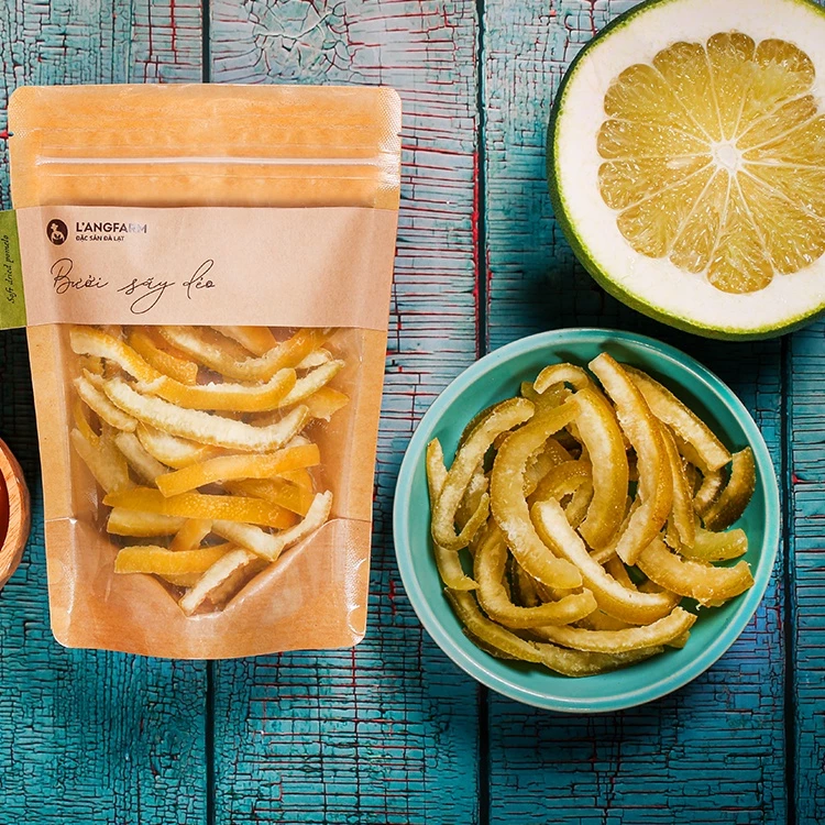 Langfarm特選 ほんのり甘い もっちりドライポメロ（文旦）225g - 自然の恵み、ベトナムの絶品おやつ
