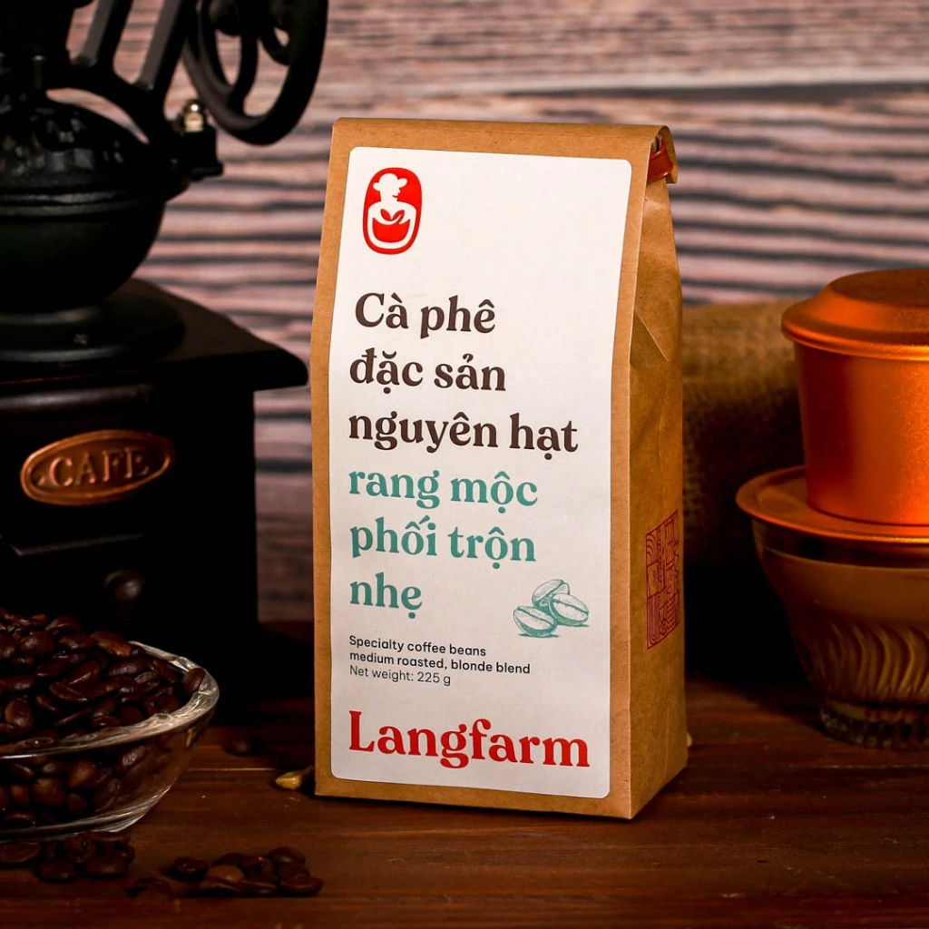 L’angfarm ダラット高原産 スペシャルティ ホットエア焙煎 無添加コーヒー豆 200g