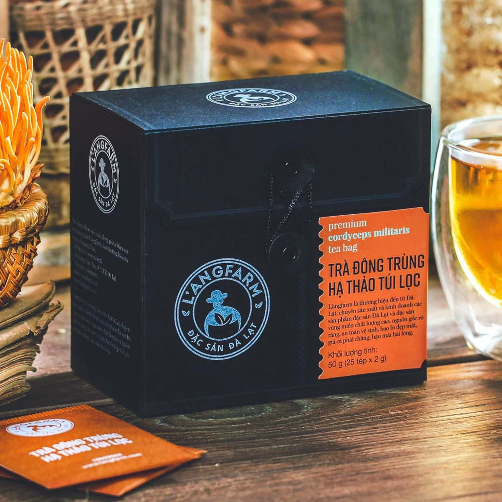 健康と自然の恵み：Langfarm x Thai Bao ダラット産 冬虫夏草ハーブティーバッグ
