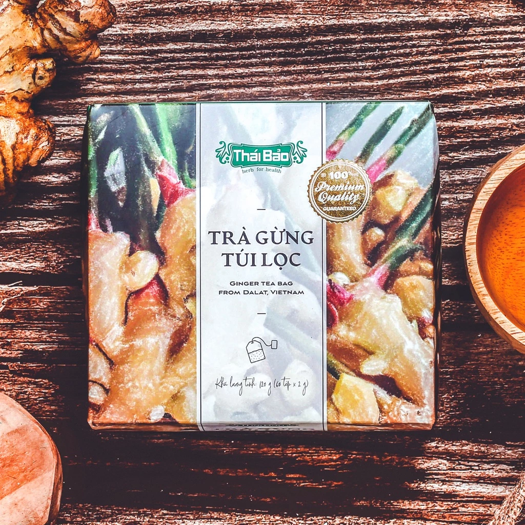 「Langfarm x Thái Bảo」ダラット産ジンジャーティー（ティーバッグ）- 健康を育む自然の恵み、やさしい香り