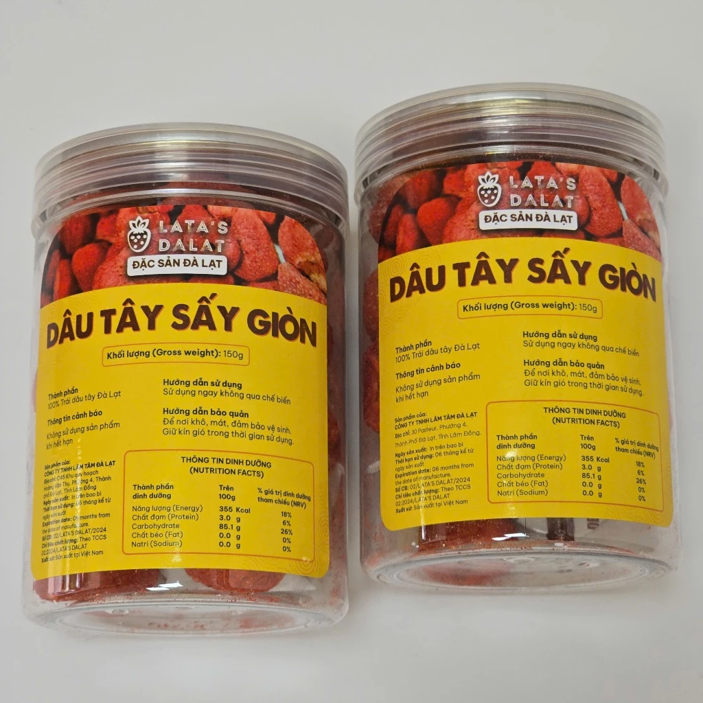 LATA's ダラット特産 フリーズドライいちご 150g - 贅沢サクサク食感