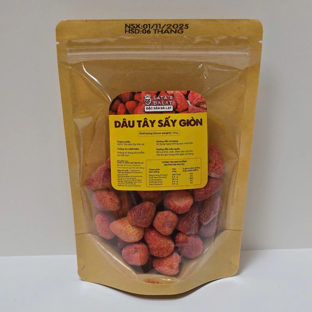 LATA's ダラット産 フリーズドライサクサクいちご 150g