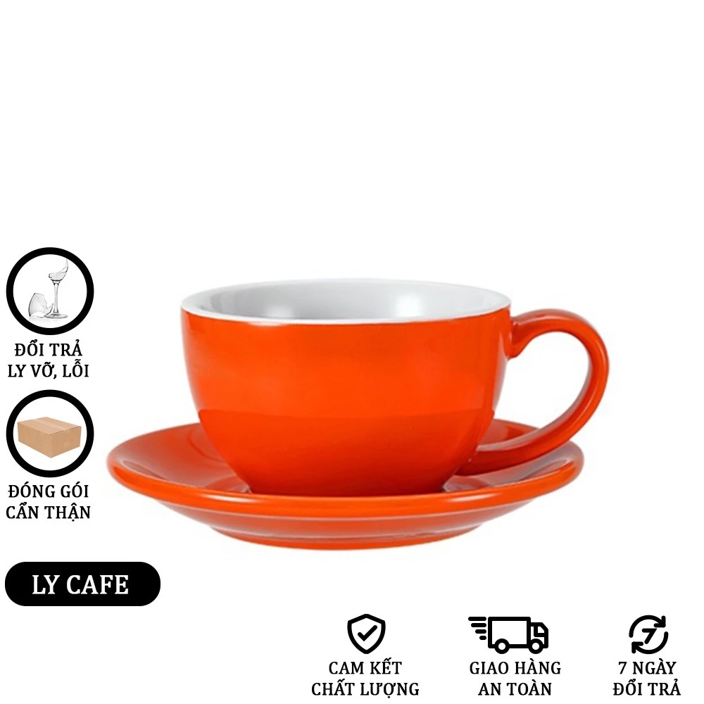 ラテ＆コーヒーカップ 250ml オレンジ – シューティーバーテンダー