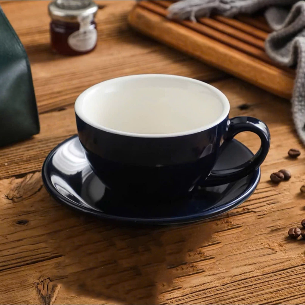 ラテカップ・コーヒーカップ 250ml ディープネイビー - シューティーバーテンダー