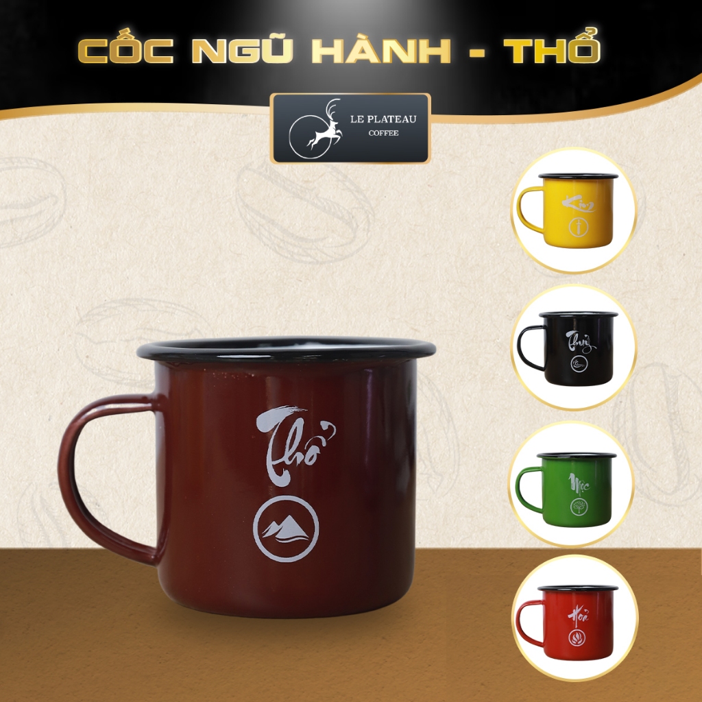 Le Plateau Ngũ Hành Le Plateau 高級ステンレス製カップ 5色のデザインで耐久性と美しさを兼ね備え 350ml Le Plateau Coffee