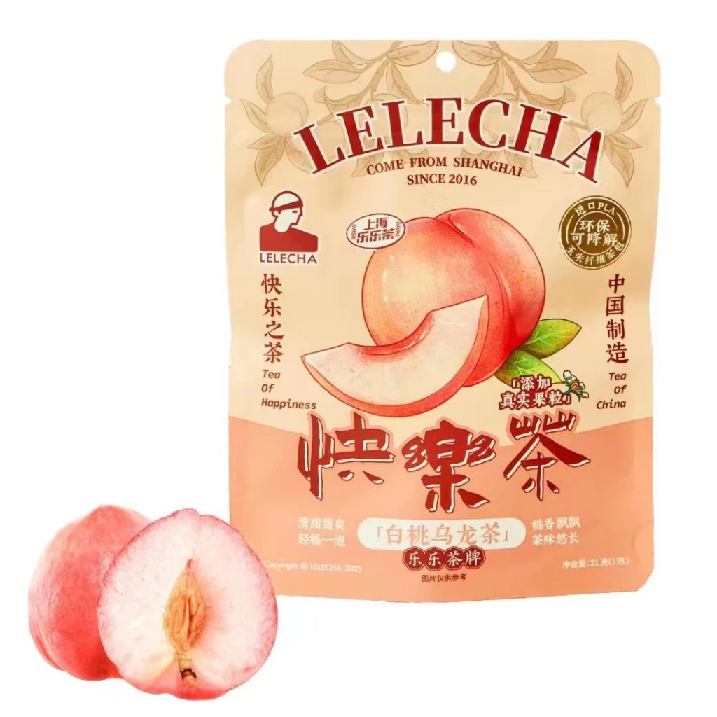 Lelecha 桃烏龍ティーバッグ - ホットでもアイスでも、いつでもどこでも香り豊かな一杯を