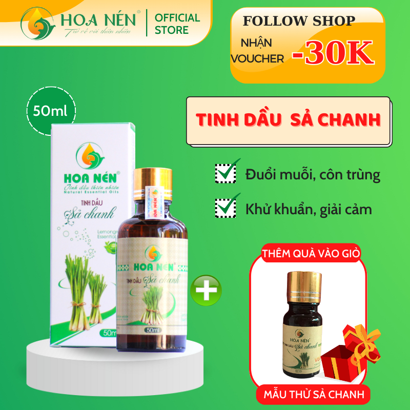 レモングラスエッセンシャルオイル 蚊よけ 50ml Hoa Nen
