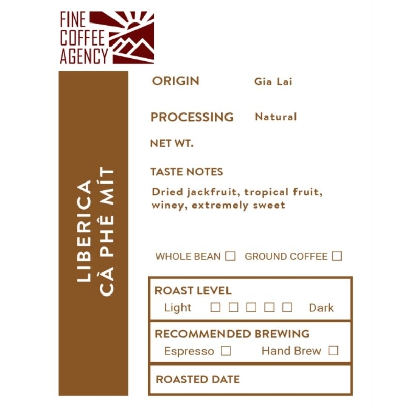 リベリカコーヒー（ジャックフルーツコーヒー）。こだわりのナチュラル加工。 200gr - 全粒粉 - ライトを注ぐ