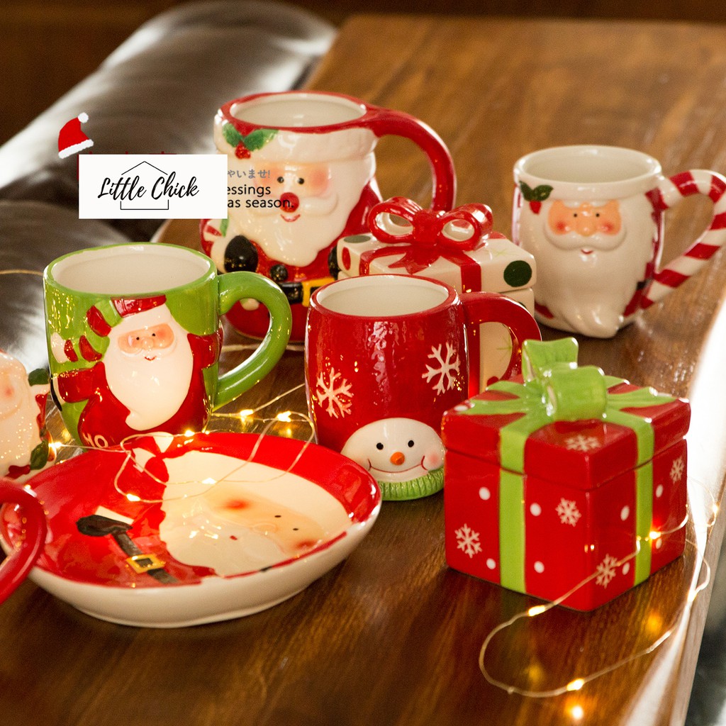 （お得な特別割引価格） Little Chick Noel Collection クリスマスマグカップ 可愛い装飾 フェルト