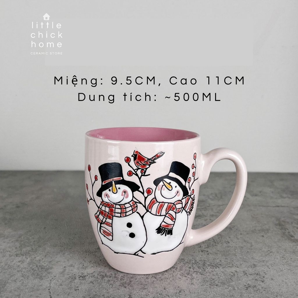 Little Chick Noelシリーズ クリスマスマグカップ 丸型デザイン 陶器300ml Little Chick