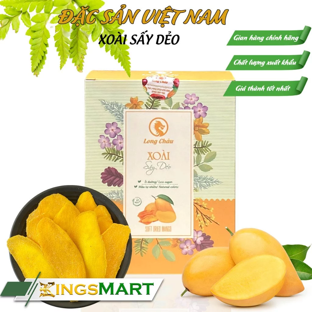 ロングアン産 完熟とろけるドライマンゴー - ロンチャウブランド - 150gパック