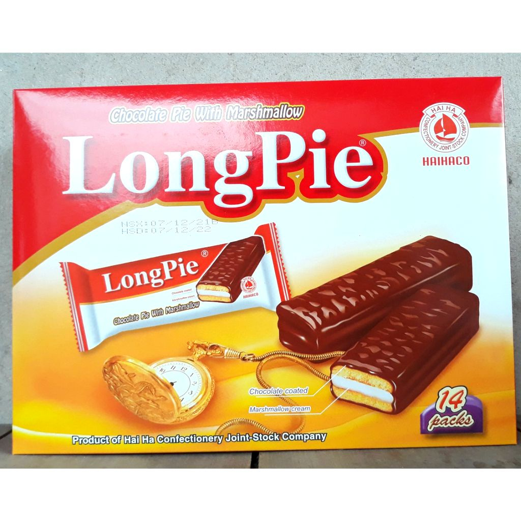 ロングパイ マシュマロ クリーム ケーキ ソコーラ カバー付き 252GR (14 パック X 18G)