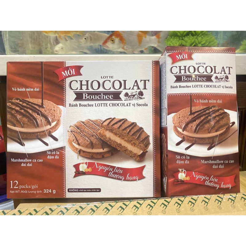 ロッテ ショコラブーシェケーキ チョコレート味 箱162g