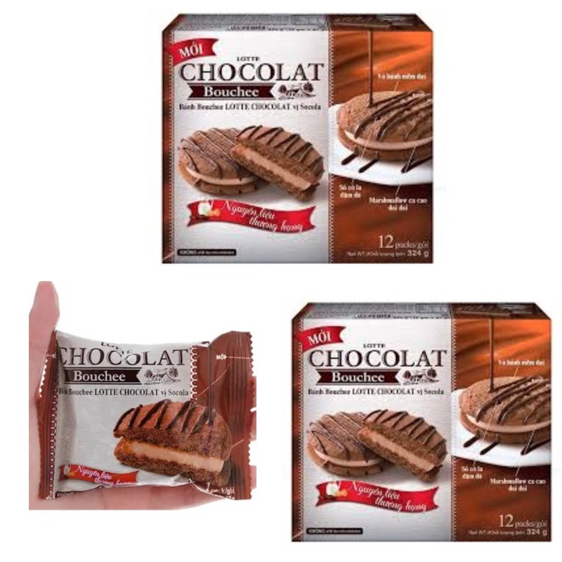 ロッテ ショコラブシェ チョコレート味 12箱 324g