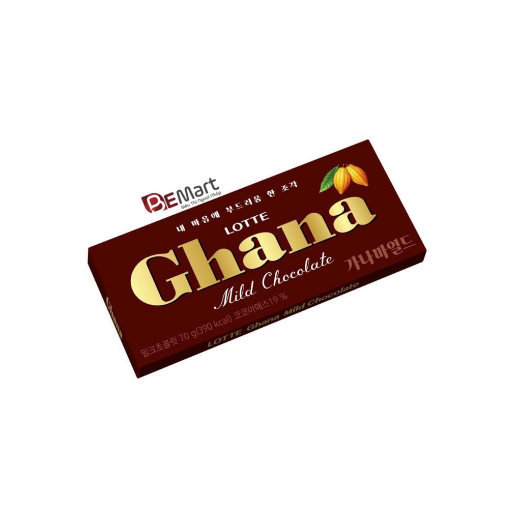 ガーナ マイルドブラウンチョコレート バー 70g 韓国産 LOTTE