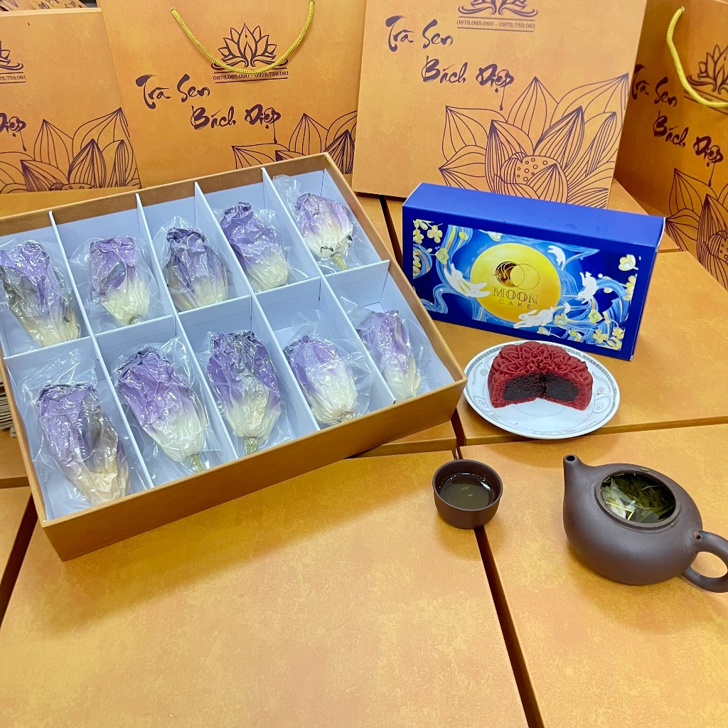 西湖蓮花茶 ゴールドボックス10個入り ベトナム伝統の香り ギフトに最適 10個入り LOTUSTEA