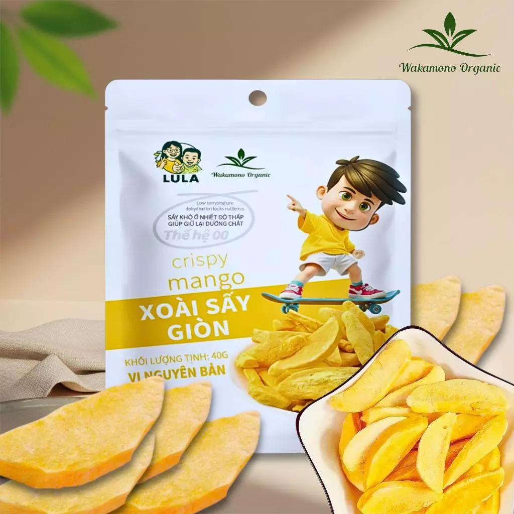 フリーズドライマンゴー LULA 40g - サクサク食感、甘酸っぱさがやみつき！