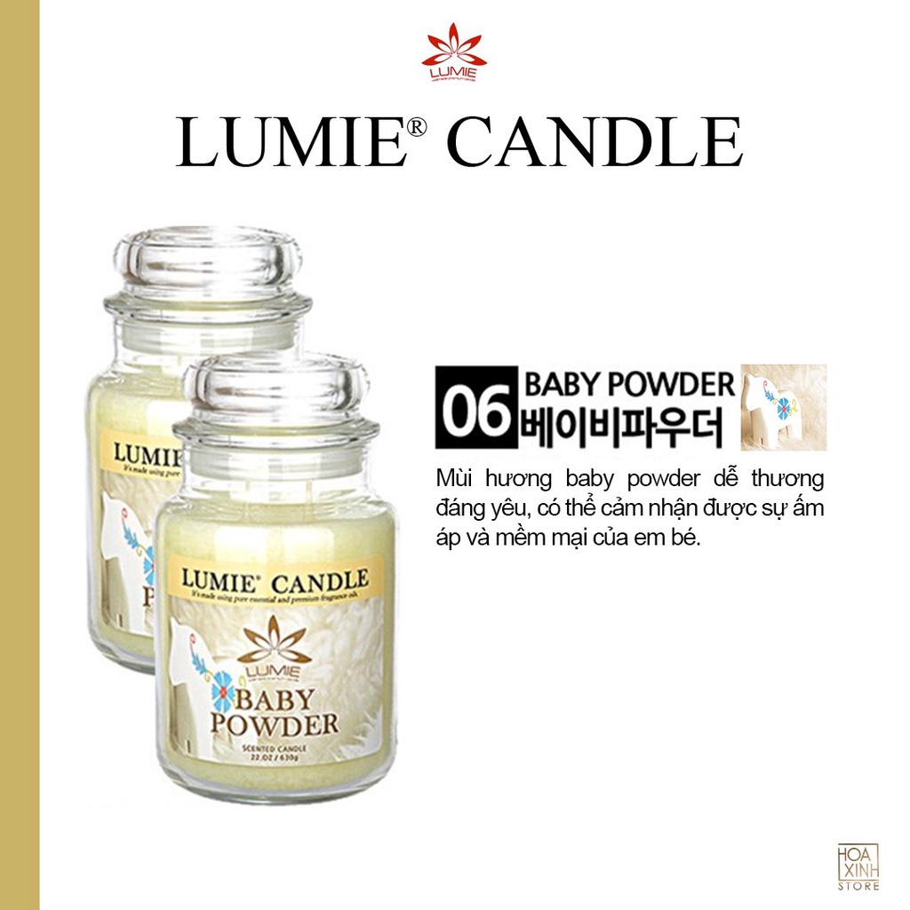 Lumie ベビーパウダー アロマキャンドル 癒しの香り L630g 韓国製