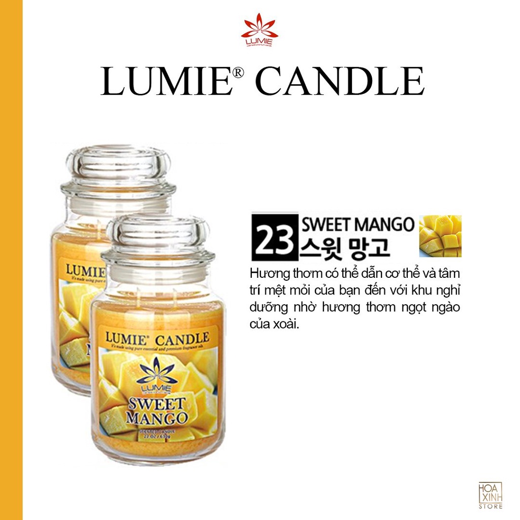 Lumie キャンドル スイートマンゴー アロマキャンドル 大容量 630g Lumie Korea