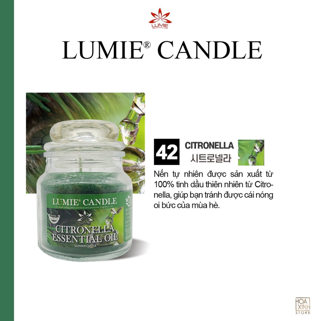 Lumie シトロネラ アロマキャンドル 虫除け効果 70g Small Jar