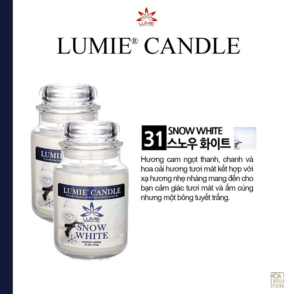 Lumie スノーホワイト アロマキャンドル 純白の冬の香り 630g Lumie Candle