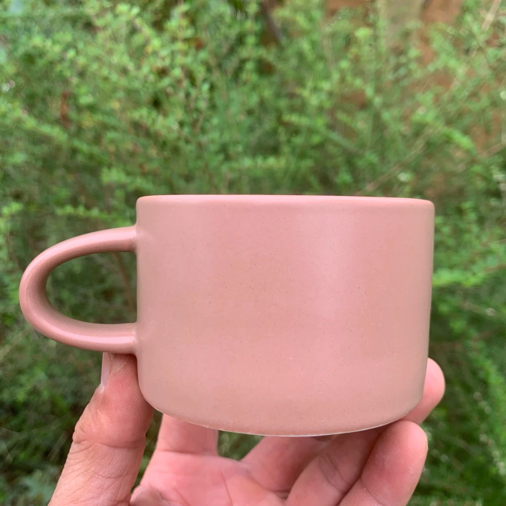 マカロンカラー磁器カップ（ブラウン） – 新築祝い、ペア、オフィス向けギフトにも