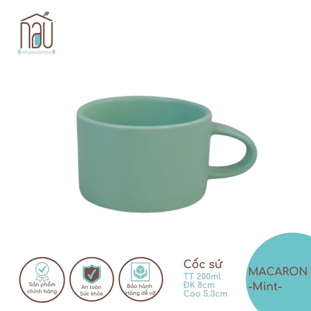 マカロンセラミックマグカップ (ミント) – 新築祝い、ペアカップ、オフィスにも最適