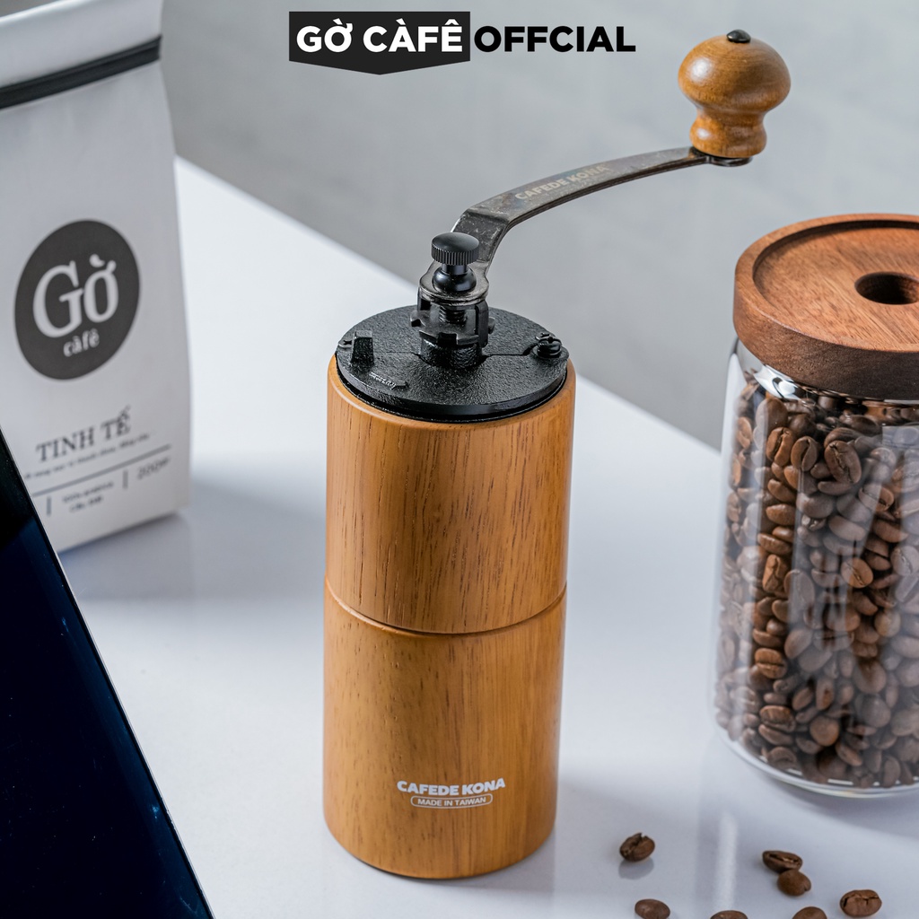 CAFEDE KONA スチールブレードの手動コーヒーグラインダー