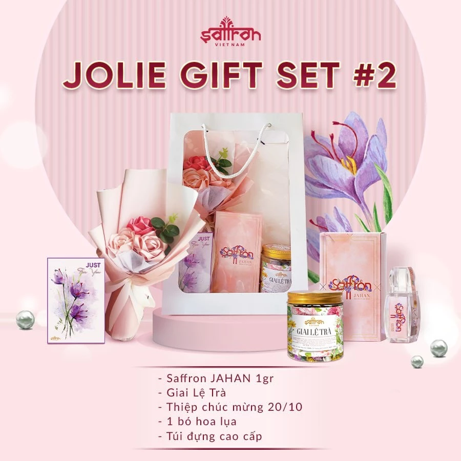【8/3 女性の日ギフト】ジャハン サフラン1g＆フローラルティーセット - Saffron Việt Nam
