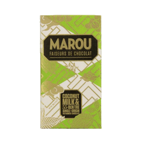 マルー ココナッツミルクチョコレート 55% 80g - ベンチェ産カカオと南国ココナッツのヴィーガンタブレット