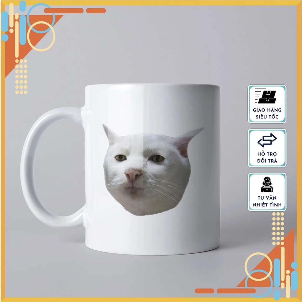 ミーム猫セラミックマグカップ | かわいいギフト&毎日使いに最適 - モデル03