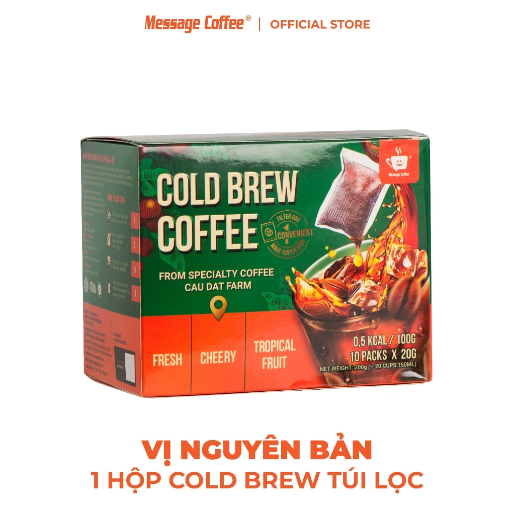 メッセージコーヒー アラビカ カウダット コールドブリュー フィルターバッグコーヒー【原点回帰の味わい】10袋入 (20g×10)