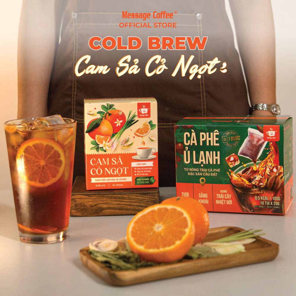 Message Coffee | カウダット産アラビカ コールドブリュー フィルターバッグ (オレンジ・レモングラス・ステビアMIX) – 1ステップ簡単抽出