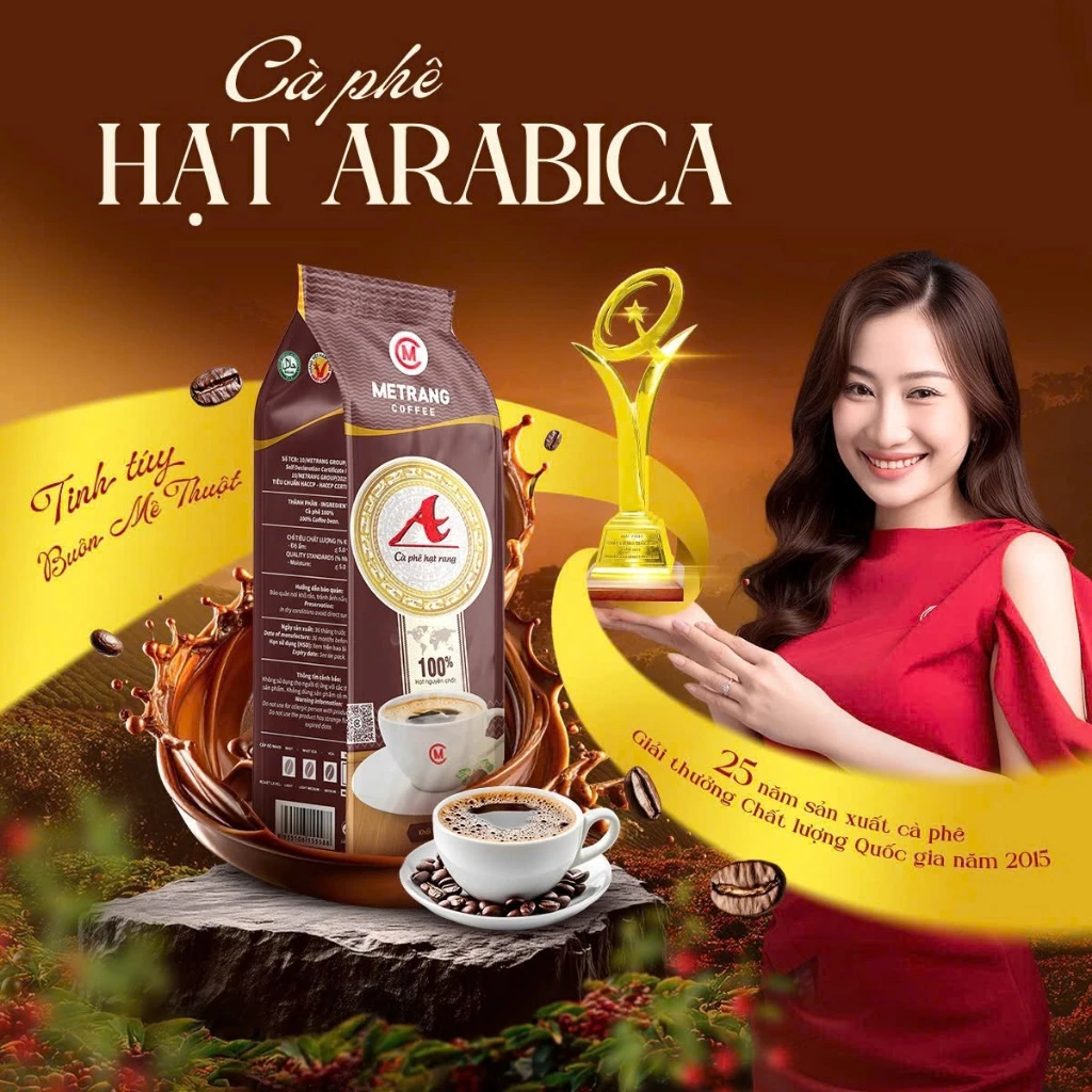 メトラン アラビカコーヒー豆 500g - 純粋ロースト、ほろ苦く甘い後味、豊かな香り