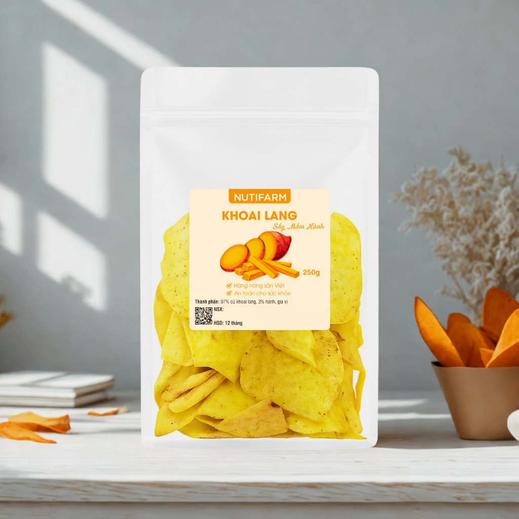 MIDIFARM ダラット特産 芽ネギ風味サツマイモチップス 250g