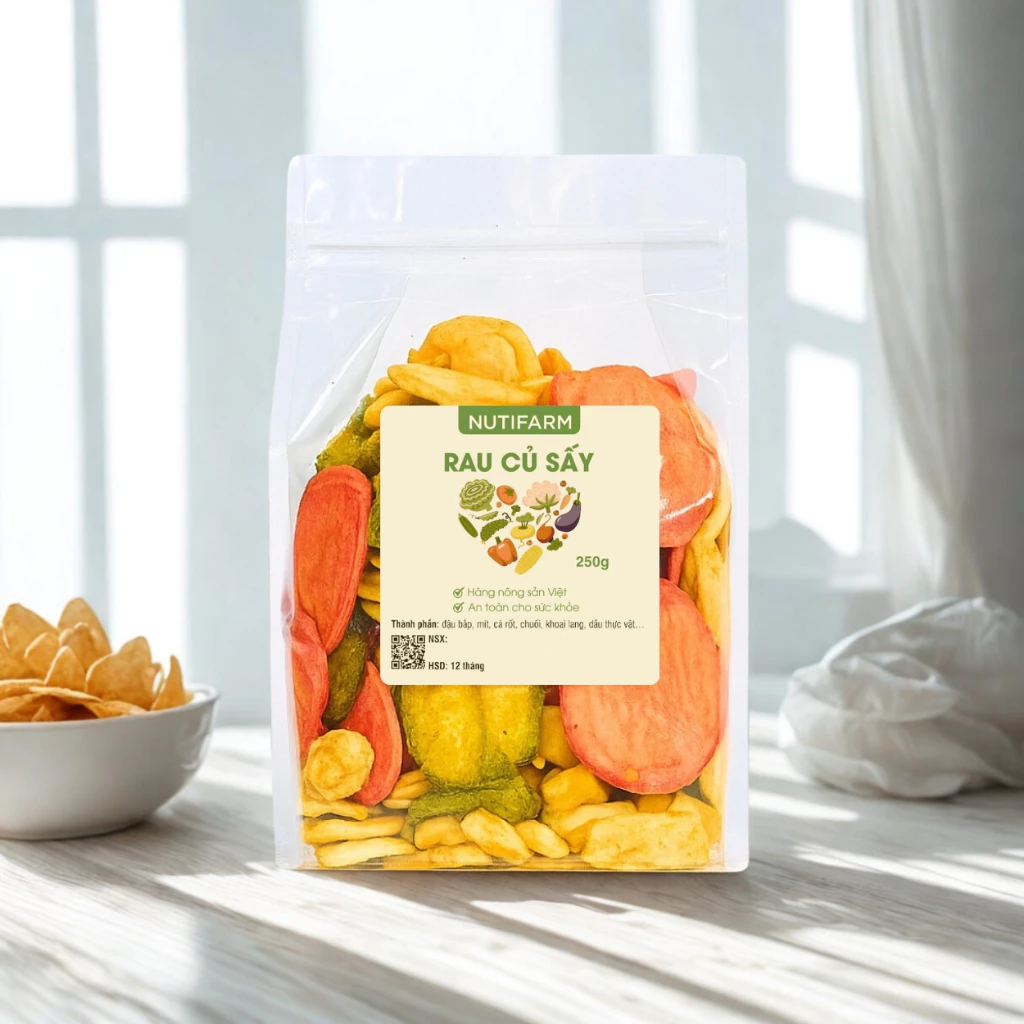 ダラット特産 MIDIFARM ミックスドライフルーツ＆野菜チップス 500g | ベトナム産ヘルシースナック