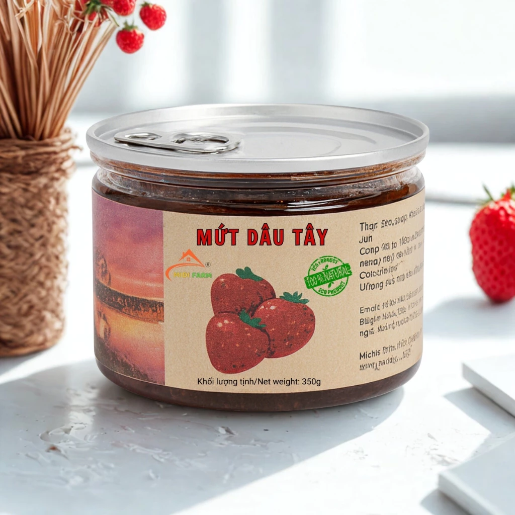 MIDIFARM ダラット産 高級いちごジャム 350g