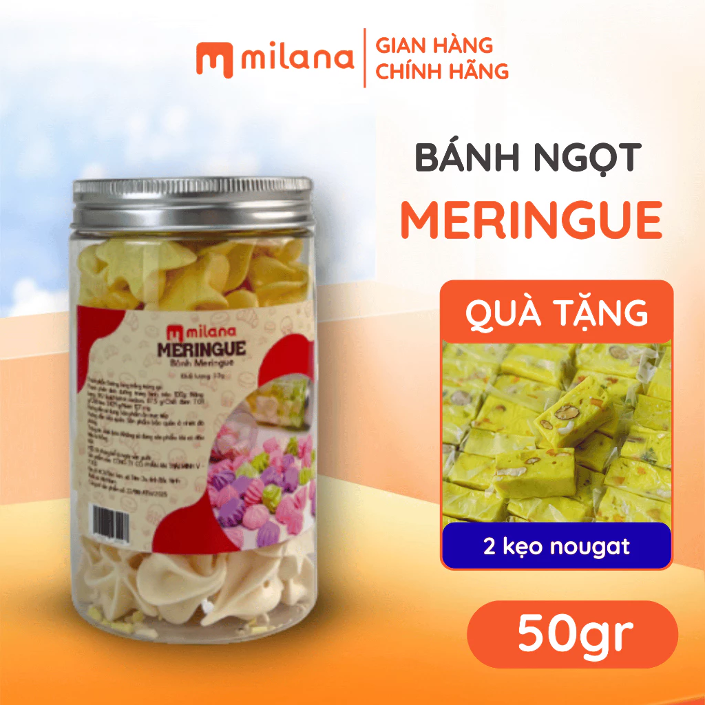 ミラナ メレンゲクッキー 優しい甘さ サクサク軽やか 口どけ食感 50g おやつ ギフトに最適